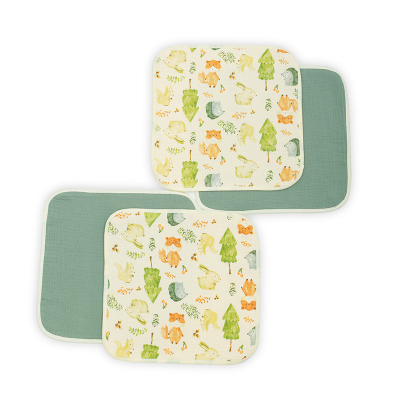 Green Forest Washcloth Set of 4